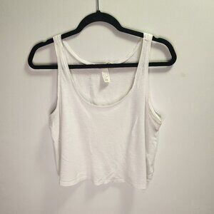 H&M Basic White Crop Top - Size S